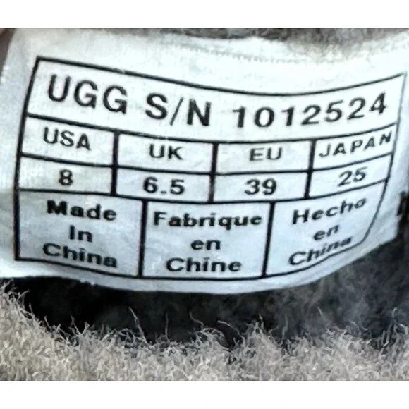 UGG CHYLER BLACK WATER RESISTANT Booties Womens Size 8 - Picture 5 of 12